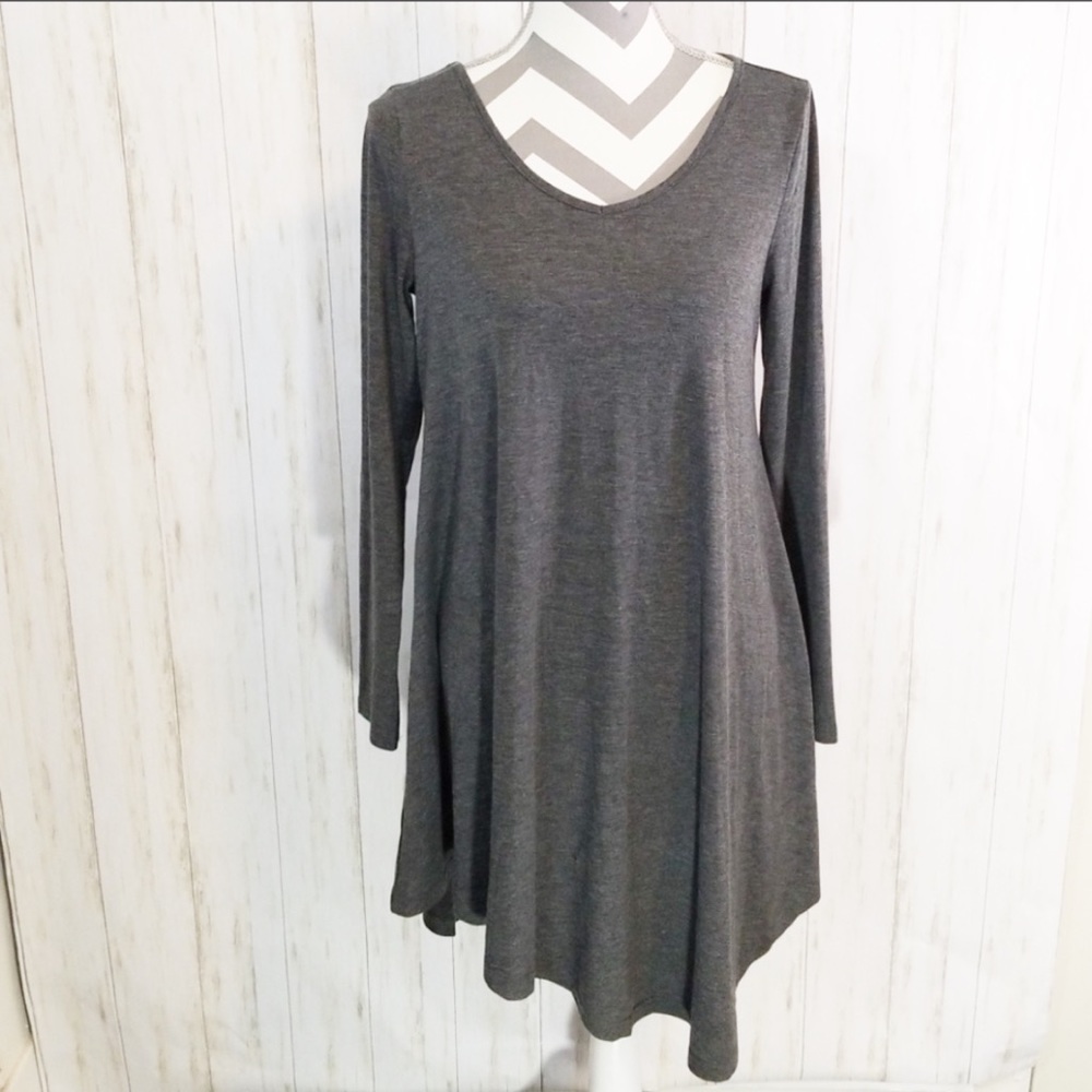 Dearcase asymmetrical tunic top/dress size M gray